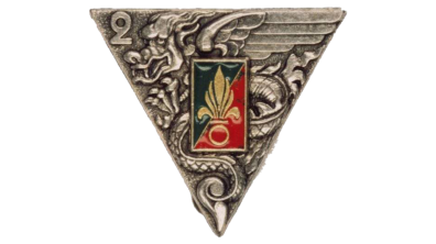 Insigne du 2e régiment étranger de parachutistes, publié par le ministère des Armées