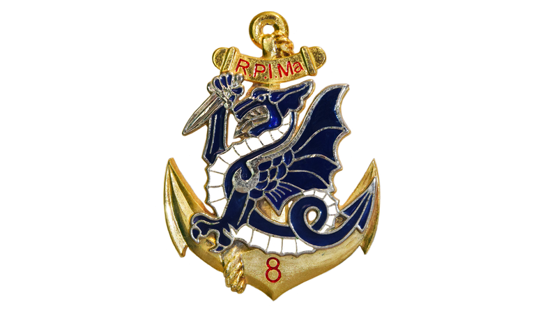 Insigne du 8e régiment parachutiste d’infanterie de marine, publié par le ministère des Armées